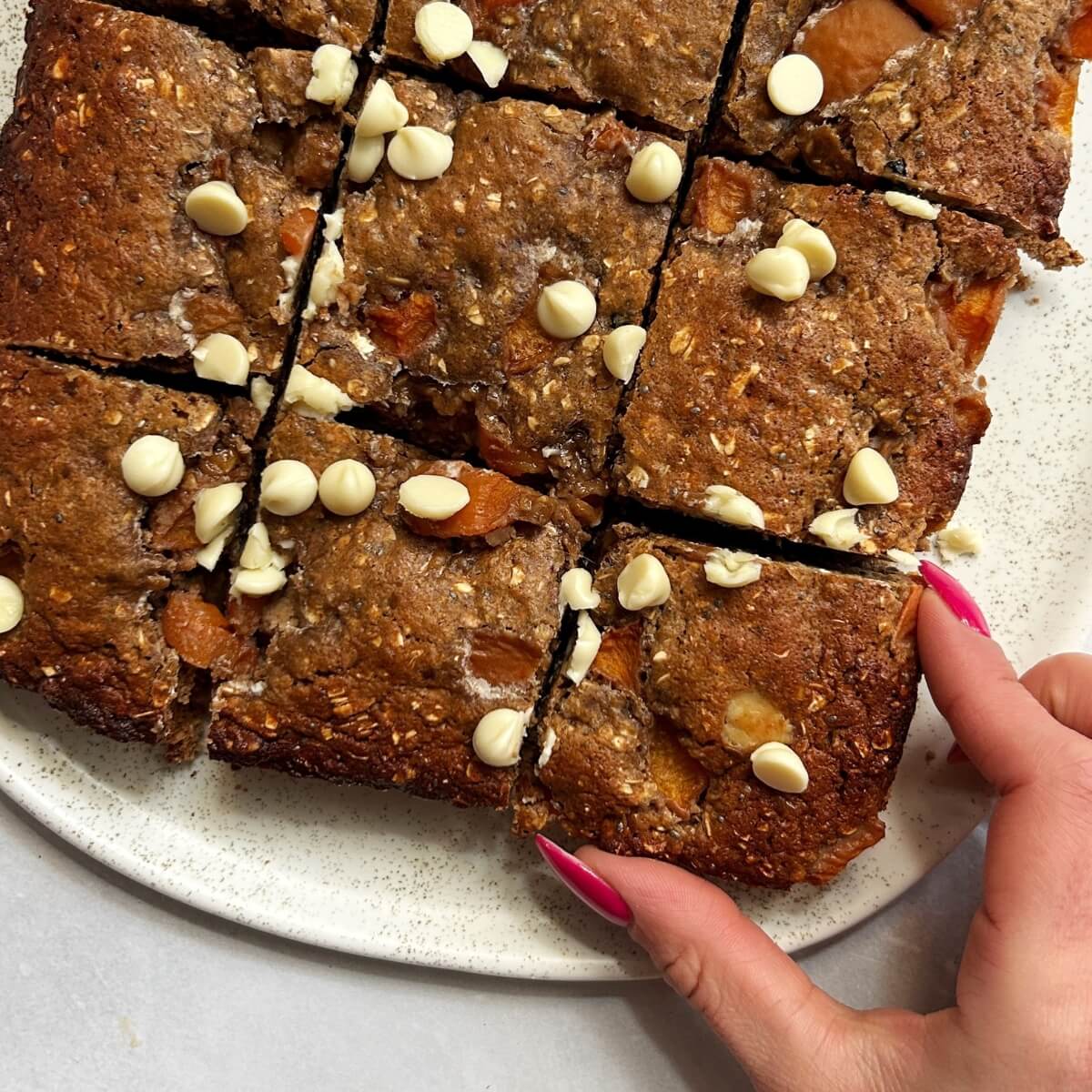 White Chocolate Protein Apricot Bars