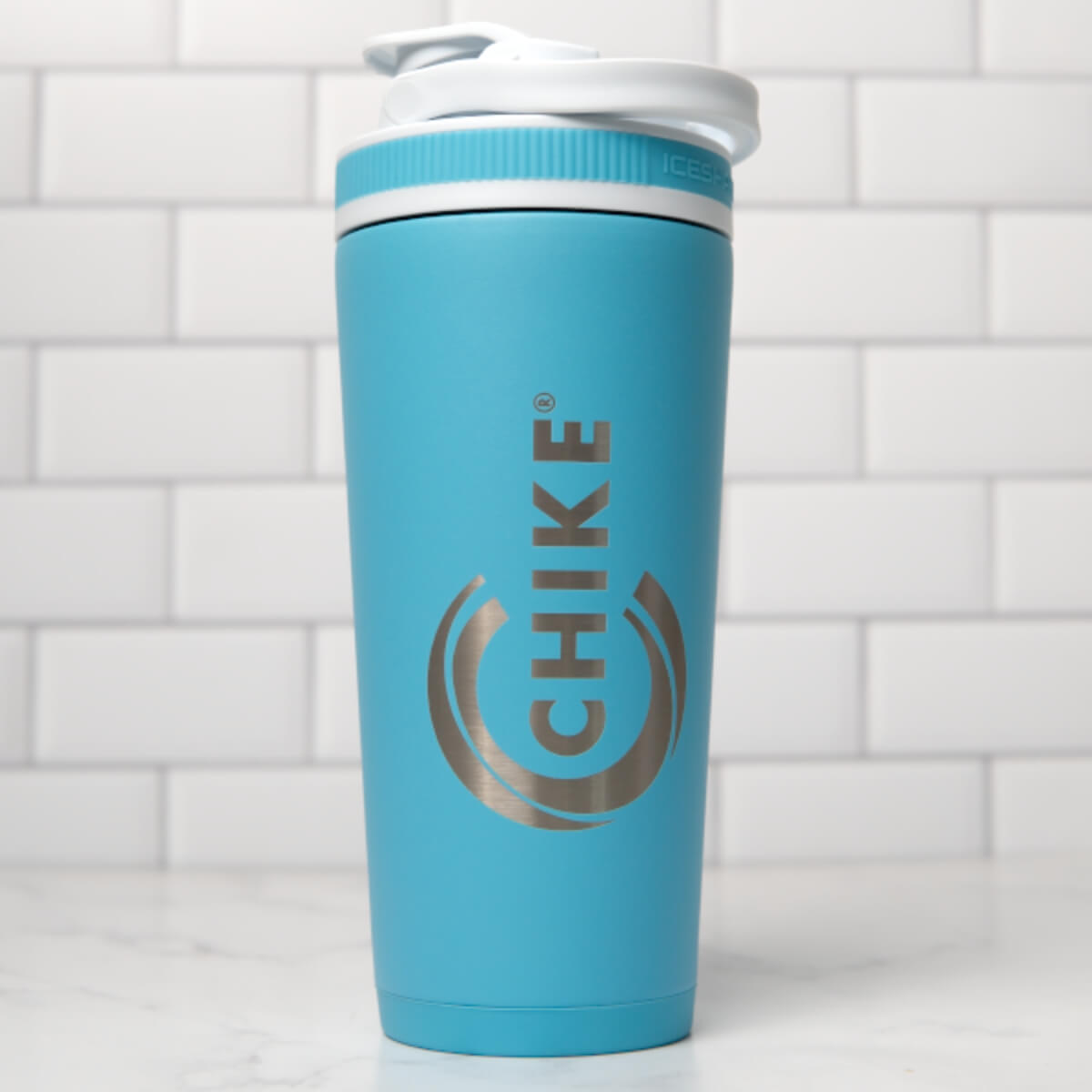 Caribbean Blue Chike Ice Shaker Stainless Steel Shaker Bottle