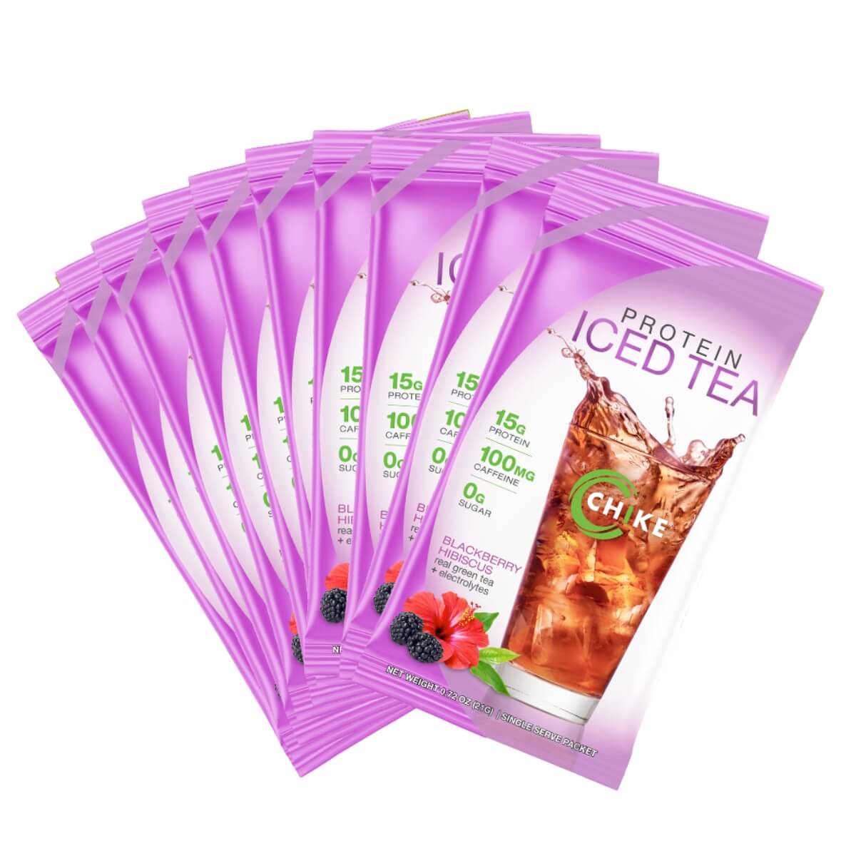 Blackberry Hibiscus Protein Iced Tea