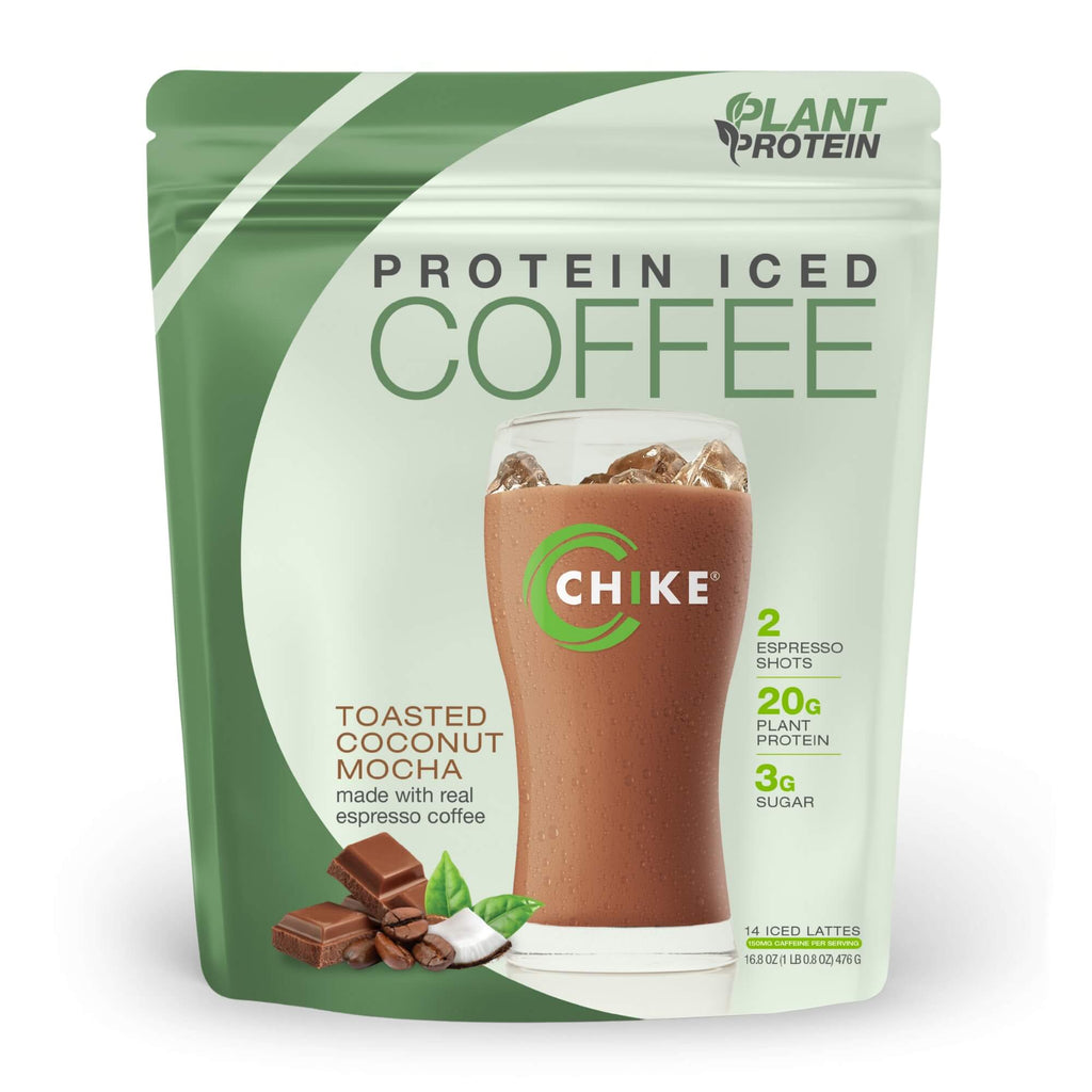 Plant-Based Protein Toasted Coconut Mocha | Vegan Iced Protein Coffee